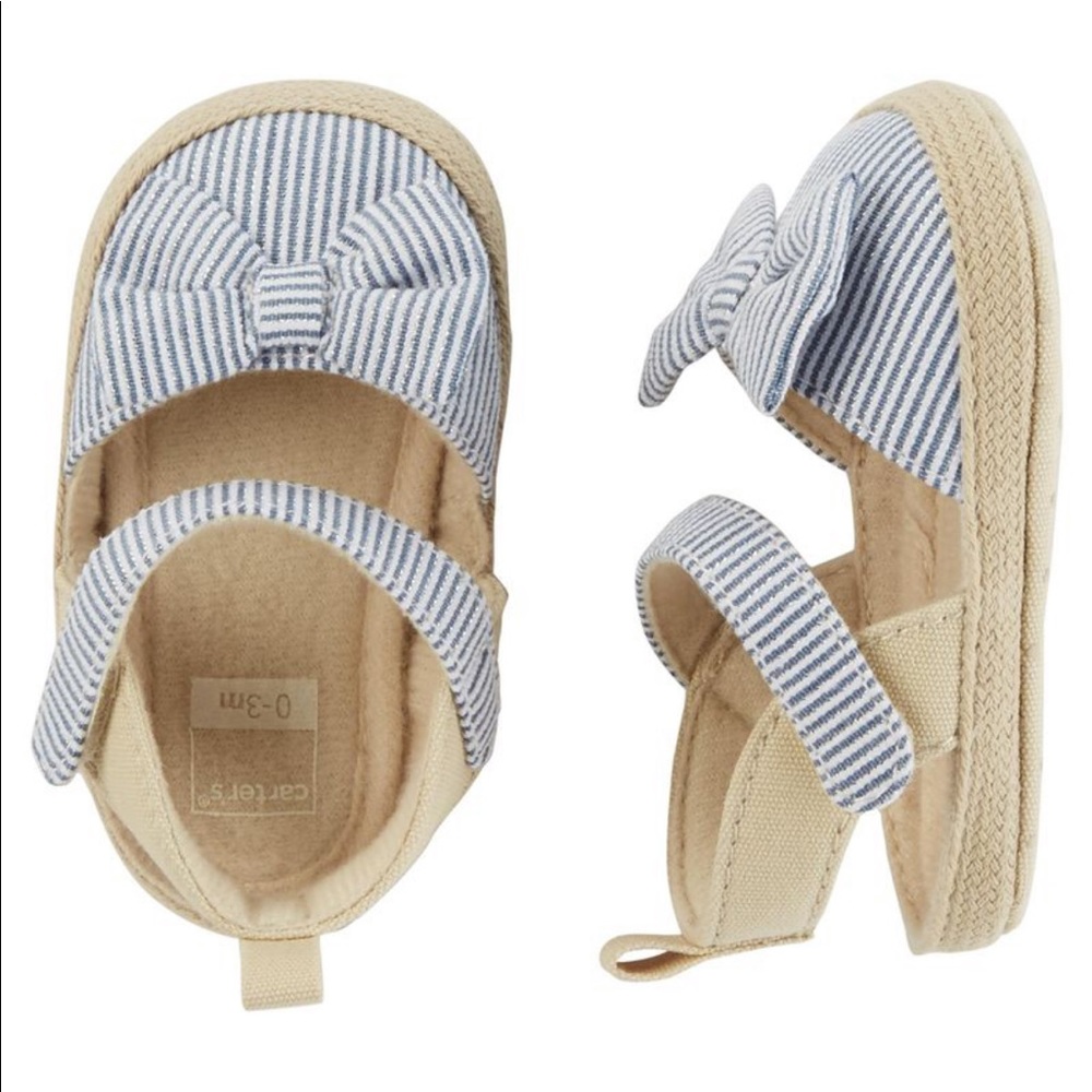Carter's Striped Espadrille Baby Shoes